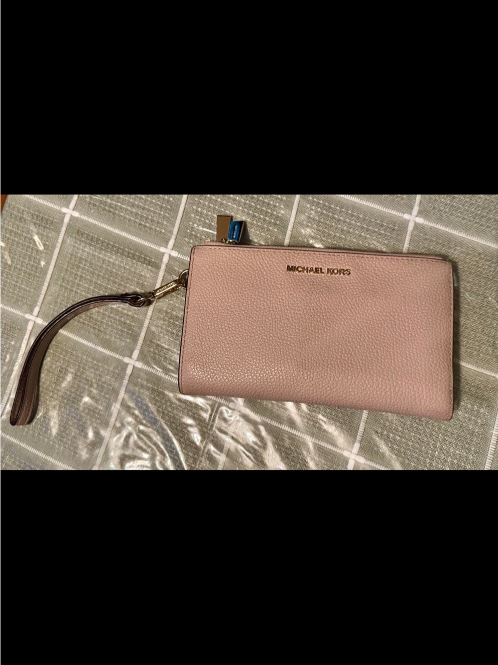 Michael Kors Pink Pebbled Leather Wristlet Clutch